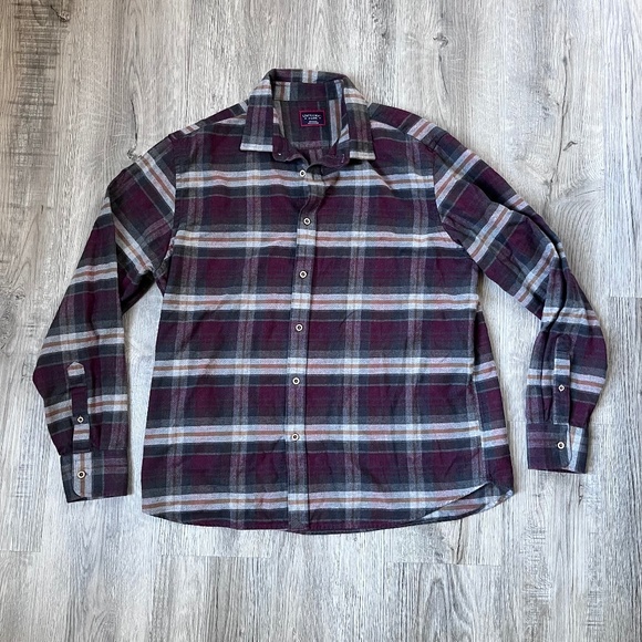 UNTUCKit Shirt Men’s 100% Cotton Greyton Flannel Button Up Long Sleeve XL - Picture 1 of 8